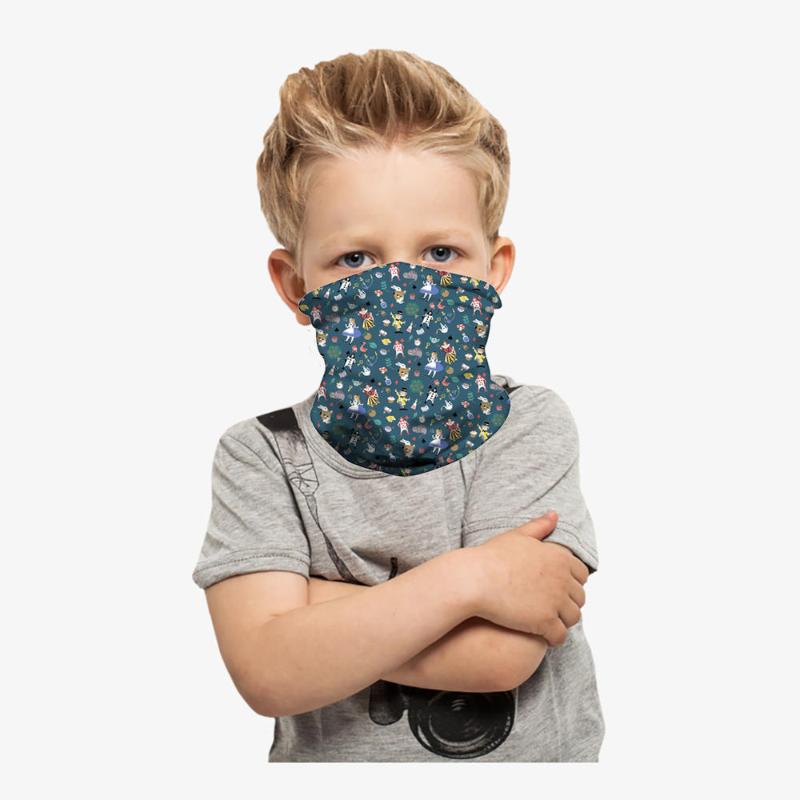

Outdoor Kids Full-Coverage Tube Face Mask Bandanas UV Protection Neck Gaiter Headband Sports Cycling Mask