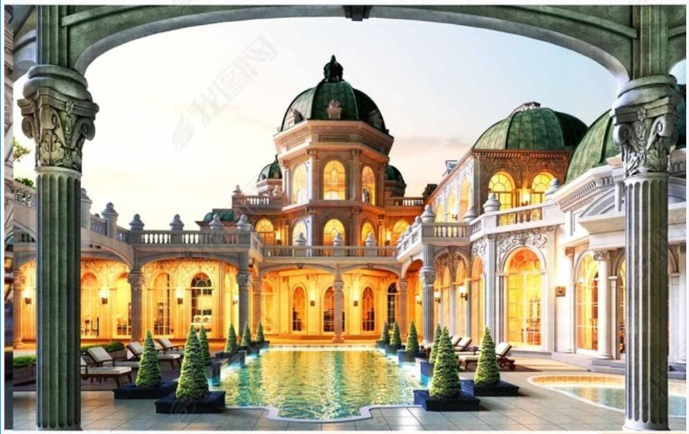 

3d wallpaper custom photo mural European architectural landscape home decor living room 3d wall murals wallpaper for walls 3 d, Non-woven wallpaper