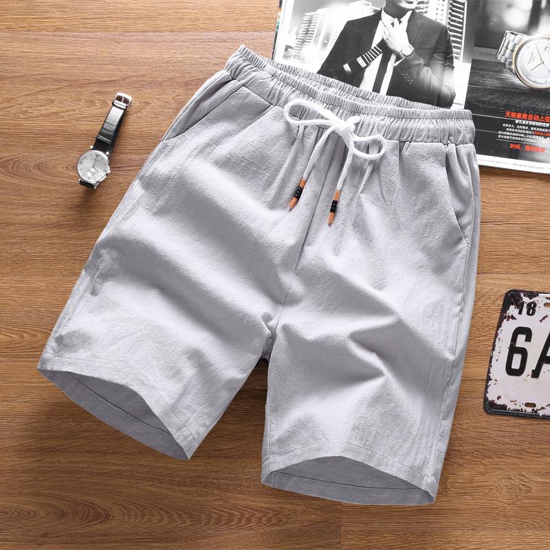 

Summer Men Shorts Casual Big Sizes Plus Loose Linen Shorts Men Pockets Fashion Cotton Hiphop Sport Calzones Mens Clothing XX60MS, Black