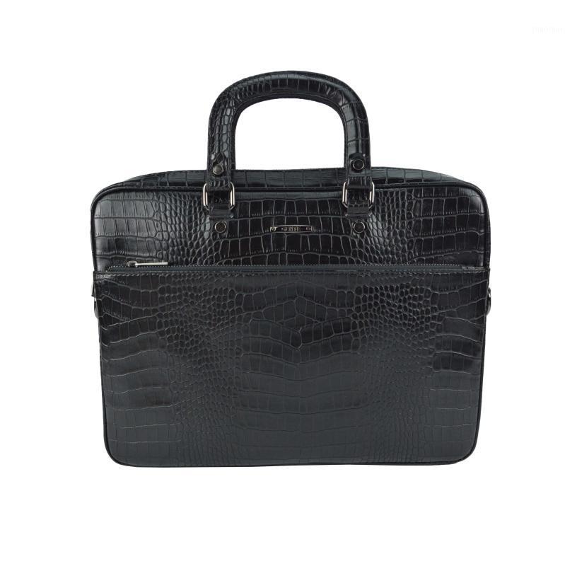 

First Quality Crocodile Leather Laptop & Briefcase (Unisex)1, Black