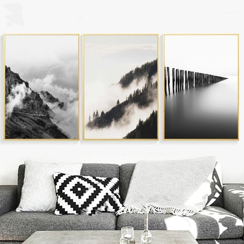 

Mountain Lake Landscape Painting Minimalism Canvas Nordic Style Posters Hd Prints Art Wall Pictures For Living Room Decoration1