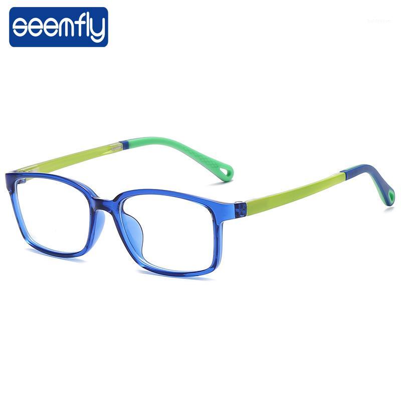 

seemfly TR90 Soft Square Anti-blue light Kids Glasses Boys Girls Anti-radiation Computer Goggles Frame Optical myopic EyeGlasses1
