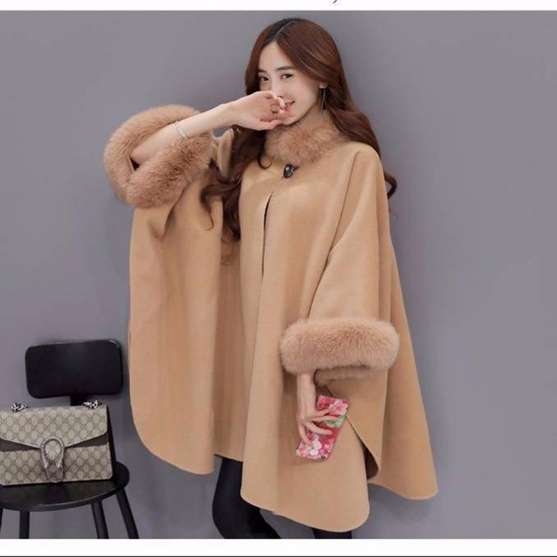 

Fashionable Coat Women's Woman's Jacket Casual Wool Outwear Fur Collar Parka Cardigan Mantle Winter 2020 Fashion Coats Wv8f, Grey.