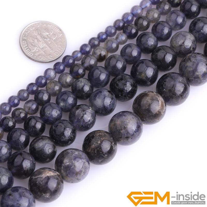 

Other Sapphires Blue Natural Stone Cordierite/Iolite/Dichroite Round Loose Spacer Beads For Jewelry Making Strand 15 Inch 6 8 10mm