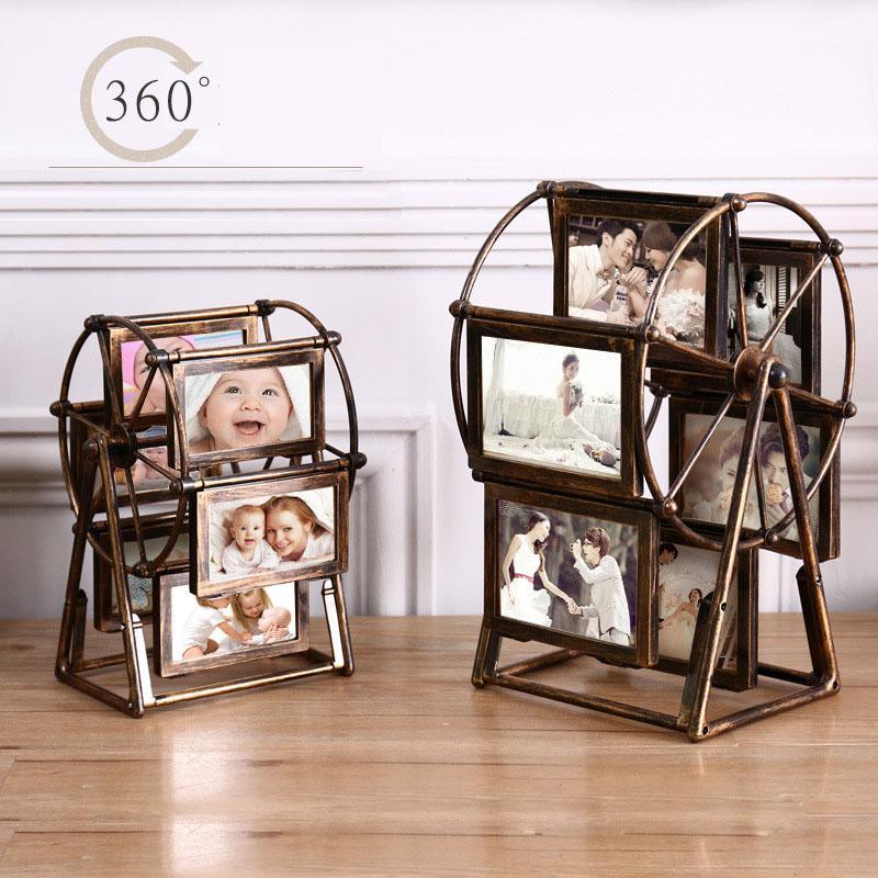 

New European retro Ferris wheel photo frame Creative wedding photo frame 5 inch decoration ornaments1