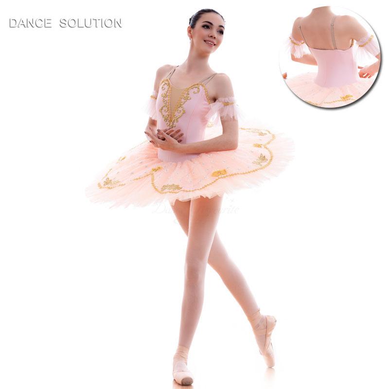 Women & Girl Stage Performance Tutu Pre-professional Dance Costumes Ballet Tutu Peack Spandex Bodice with Stiff Tulle-image-594817623