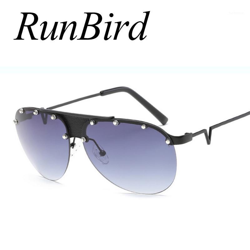 

RunBird Fashion Sunglasses Women Designer Vintage Sun glasses Female Rivet Glasses Shadow Style Eyewear UV400 1041R1