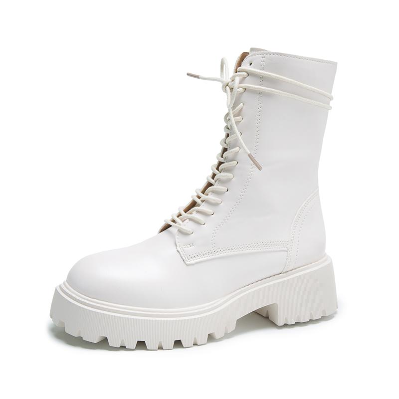 

New Women's Ankle Fashion Casual Boots Botas Mujer Motorcycle Short Boots Ladies Shoes Female Outdoor Practical Thick-soled, Black