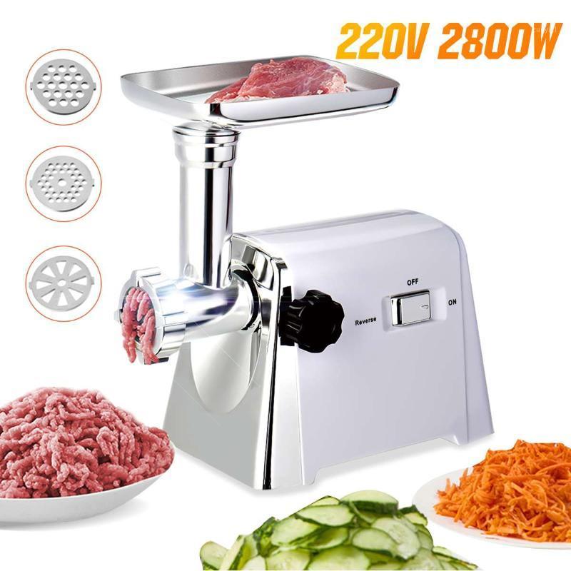 

2800W 220V Powerful Electric Meat Grinder Stainless Steel Sausage Stuffer Meat Mincer Household Catering Use Processor1