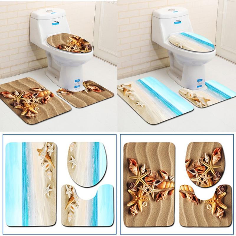 

3Pcs/set Bathroom Mat Set Toilet Rug Ocean World Flannel Anti Slip Bath Mat Rugs Home Decor Bathroom Anti Slip1