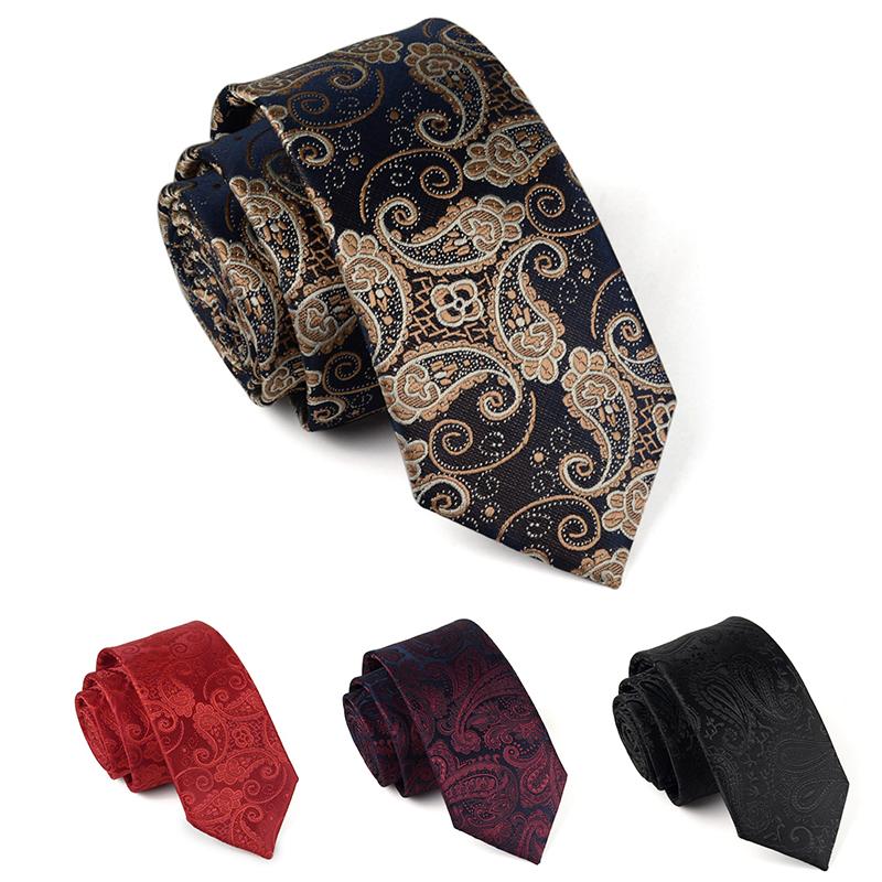 

Bow Ties Brand Vintage Paisley 6CM Skinny Business Suit Tie For Men Fashion Formal Gentleman Necktie Work Party Wedding With Gift Box