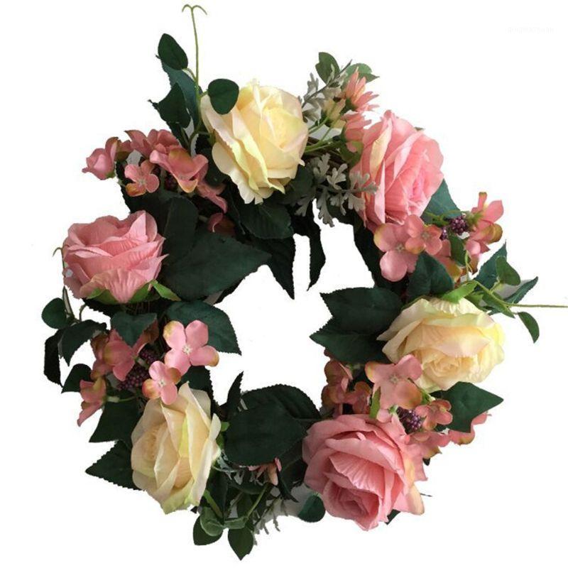 

Artificial Flowers Rose rose Wreath Spring Wreath Outdoor for Front Door 67JB1, 8yy603907-r