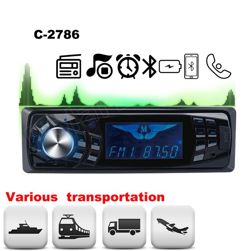 

1 Din Bluetooth Electronics Auto Car Radio In-dash 12V SD USB MP3 player C-2786 remote control FM Aux Input Receiver