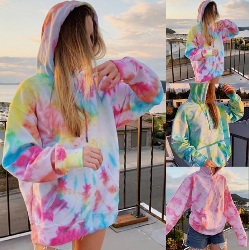 

Women' Hoodies & Sweatshirts Sweatshirt Women Tie Dye Printed Tops Star Print Pullvoer Long Sleeve Shirt Polerones Mujer Sudaderas Para, Multicolor