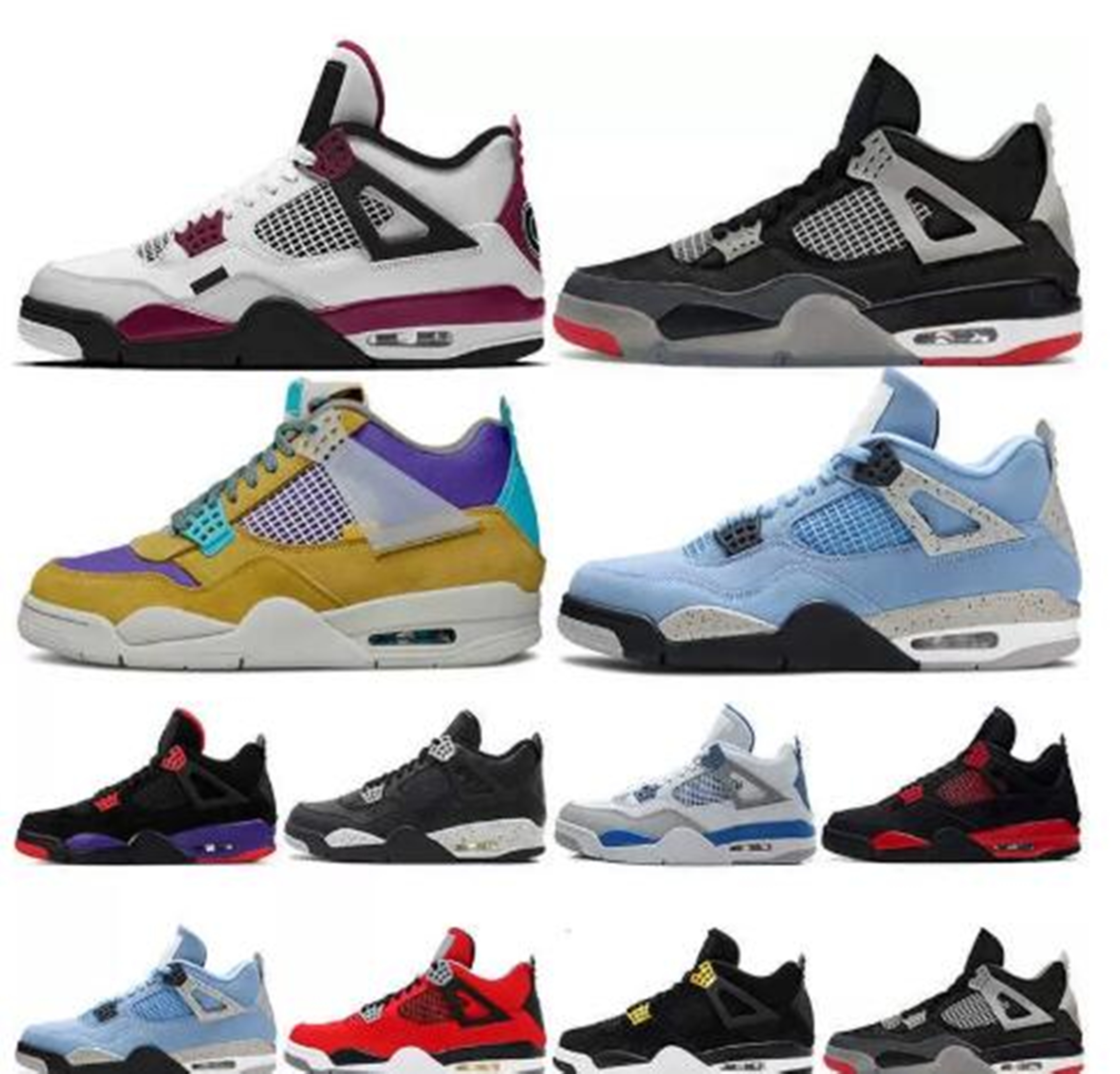 

jordon 4 jorden4s jorden 4 Men air Jumpman basketball shoes University aJ Blue Bred fire red black cat Shimmer Starfish Women Sport sneakers Money white cement, As pic