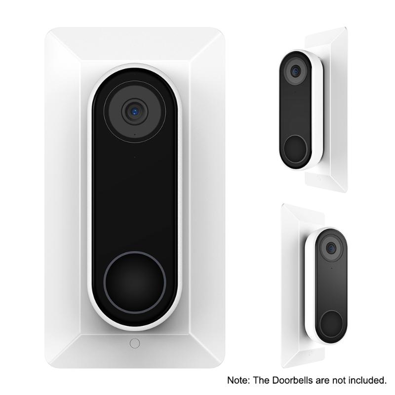 

Wall Plate Compatible Nest Hello Adjustable Wedge Tilt 35 Degrees Double Coated UV Resistant Hard ABS Material MaFinish