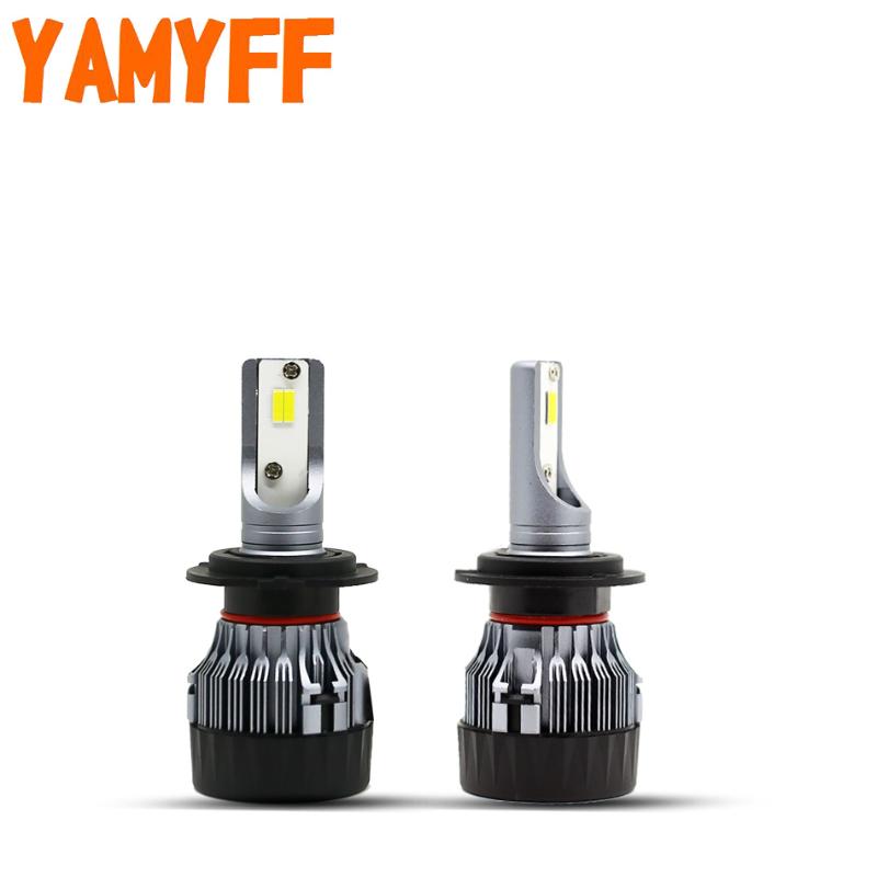 

YAMYFF Car Headlight H7 LED Bulb H11 H8 H9 Lamp for projector lens Sharp Cut Line 55W 10000LM 6000K 12V Auto Bulb Car Fog Light