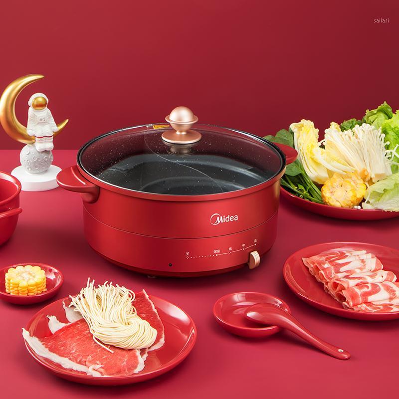 

220V 5L Household 2 Flavor Electric Hot Pot Non-Stick Multifunctional Cooking Machine Multi Cooker1