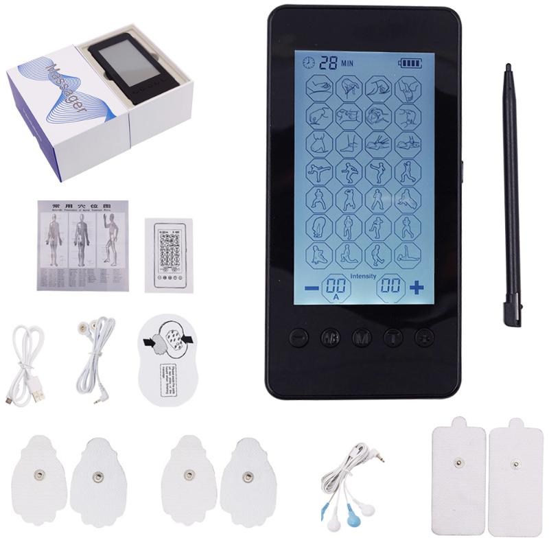 

USB Rechargeable TENS Unit 28-Mode TENS Massager Touch Screen Health Herald Digital Therapy Machine Muscle Electrostimulator