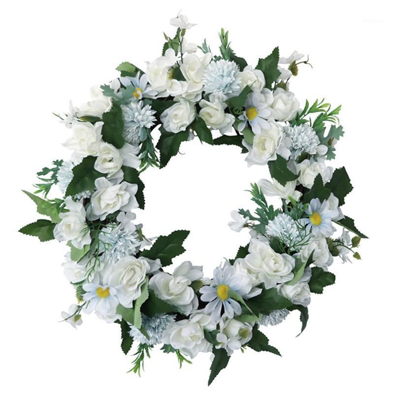 

Artificial Capejasmine Wreath for Front Door Farmhouse Office Wall Window Party Wedding Home Decor1, As shown