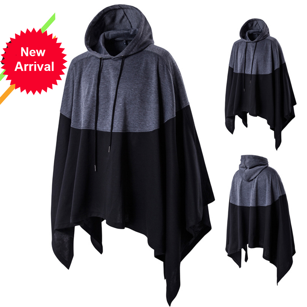 

2021 Autumn New Hoodies Sweatshirts Casual Long Sleeve Hoodie Men Cloak Assassin's Creed Dark Hooded Loose Jacket Coat 52oj, Black