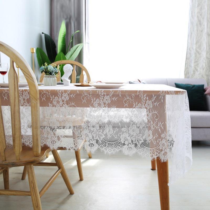 

Translucent Lace Tablecloth White Soft Lace Tablecloth Pastoral Style1, Wk0673f