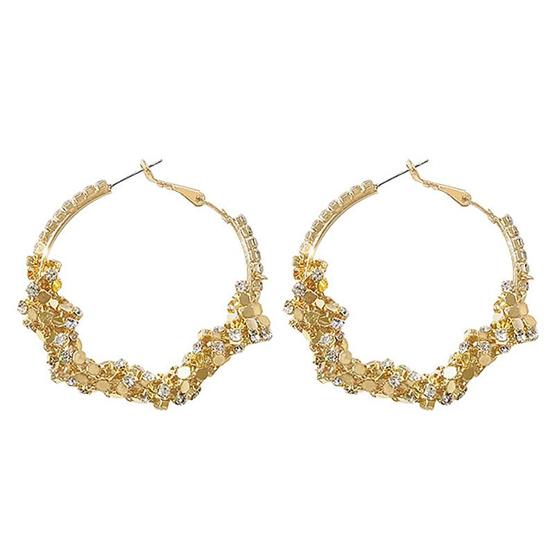 

Hoop & Huggie Fashion Women Earring Round Geometric Charming Earrings For