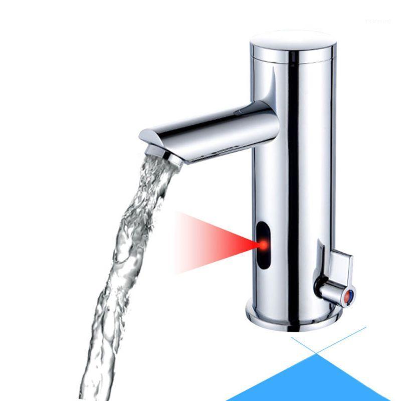 

Infrared Automatic Induction Faucet Hot Cold Water Mixer Bathroom Sink Water Tap1