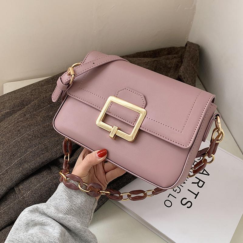 

New Fashion Acrylic chain Women Shoulder Crossbody Bags 2021 Brand Design Female Purse Handbag Messenger Bags High Quality, Black