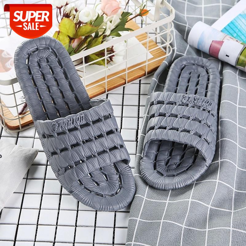 

Slippers Women Indoor EVA Non-slip Hotel Summer Slippers Couple Unisex Bathroom Home Soft Hallow Flat Shoes for Female #oi5y, Black