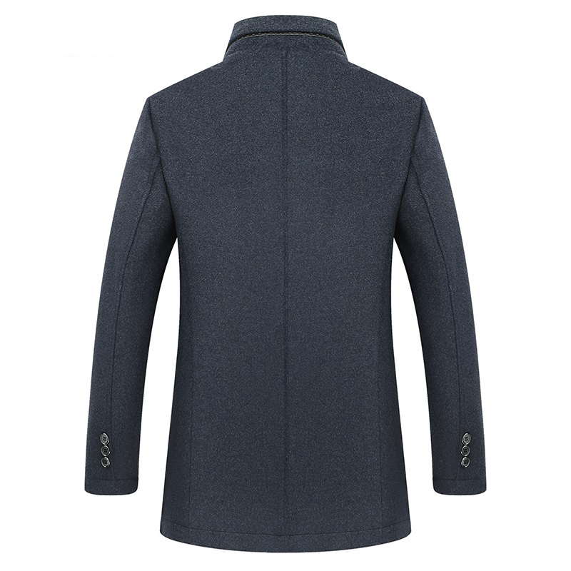 

2021 Male Mixtures Quality Wool Coat, Warm Winter Sweaters N32D, Dark grey