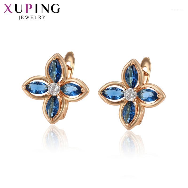 

Xuping Hoop Earrings New Arrival Jewelry for Women Flower Shaped Gold Color Plated Fashion Simple Luxury Gifts 979371