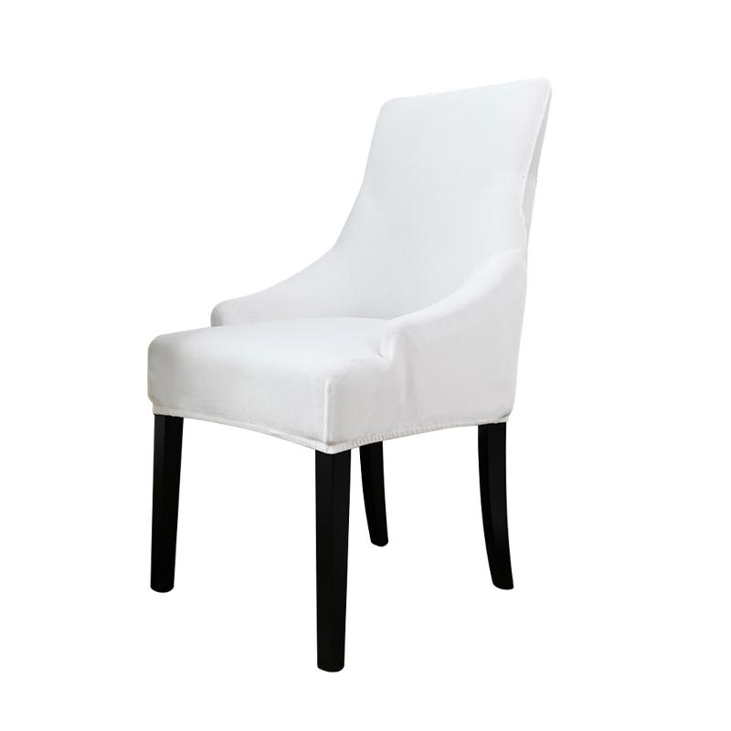 

Slipcover Home Decor Seat Protector Removable Dining Chair Cover Stretch Velvet Furniture Hotel Solid For Kitchen European Style