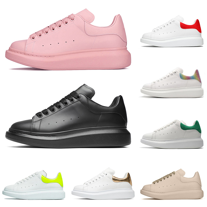 

2021 New Arrival Mens Shoes Fashion Women Shoes Pink Triple Black Leather Platform Oversized Sole Womens Sneakers Casual Shoes SIZE 36-44