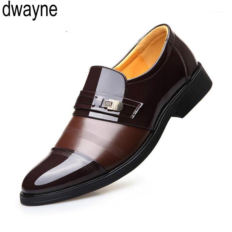 

New Brand Men Formal Shoes slip on Pointed Toe Patent Leather Oxford Shoes For Men Dress Business big size fgb61, Black