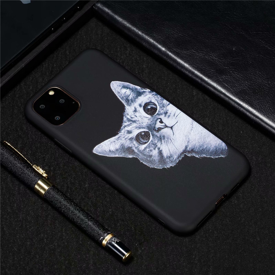 

For iPhone 11 6 6s 7 8 Plus X XR XS 11 Pro Max 5 5S Cartoon Animals Soft TPU, White