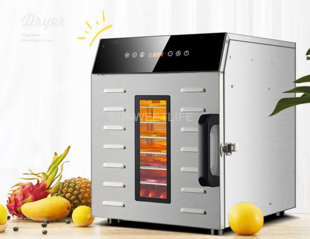 

Dehydration Dryer Dried Fruit Machine Household and Commercial Smart Touch 8-layer Capacity Visual Door Lighted1