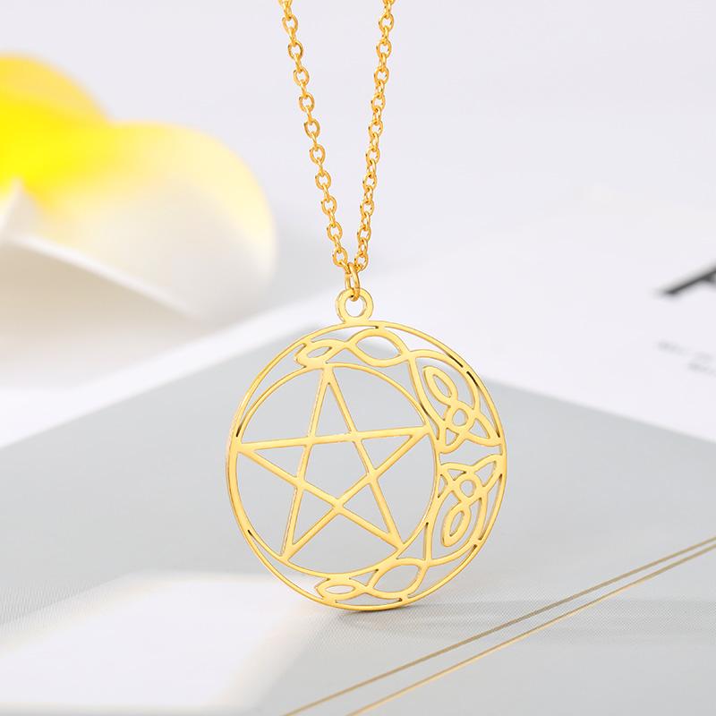 

Fullmetal Alchemist Hollow Star Necklace Japan Anime Souvenir Geometric Summoning Tool Pattern Pendant Necklace