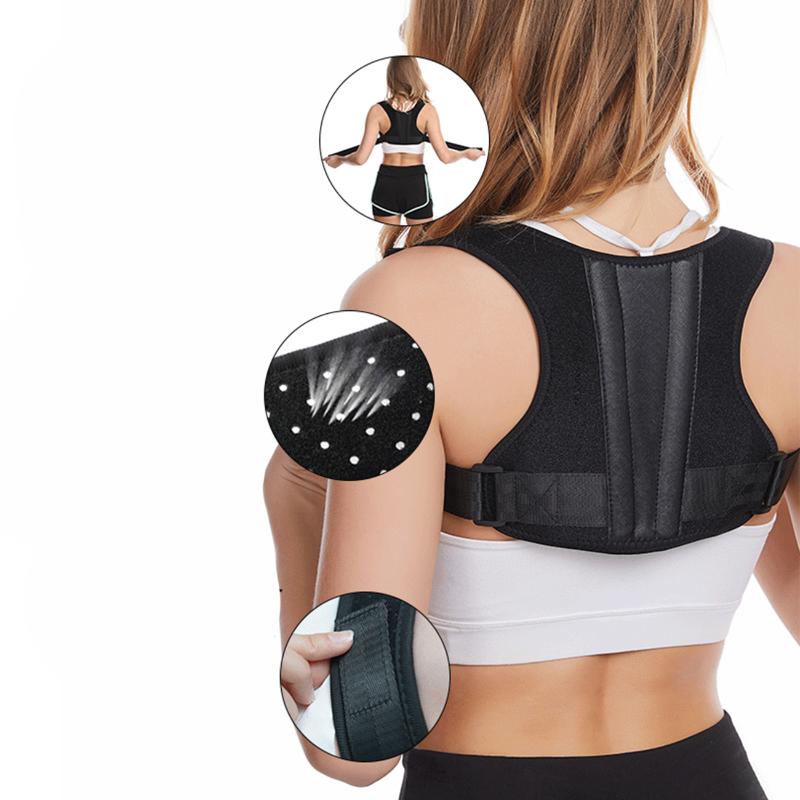 

Male and female posture corrector, adjustable upper back support straightener, collarbone to relieve neck and shoulder pain