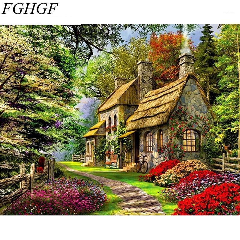 

FGHGF Frameless Rural Landscape DIY Painting By Numbers Acrtylic Handpainted Oil Painting For Home Decor 40x50cm Artwork1