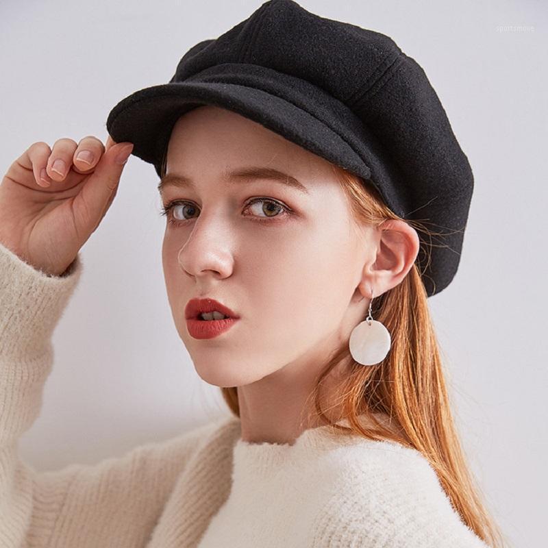 

Newsboy Caps New Arrive Women Newsboy Gatsby Cap Octagonal Baker Peaked Beret Driving Hat Female Sunscreen Hats Painter Tour cap1, Sc1005-7