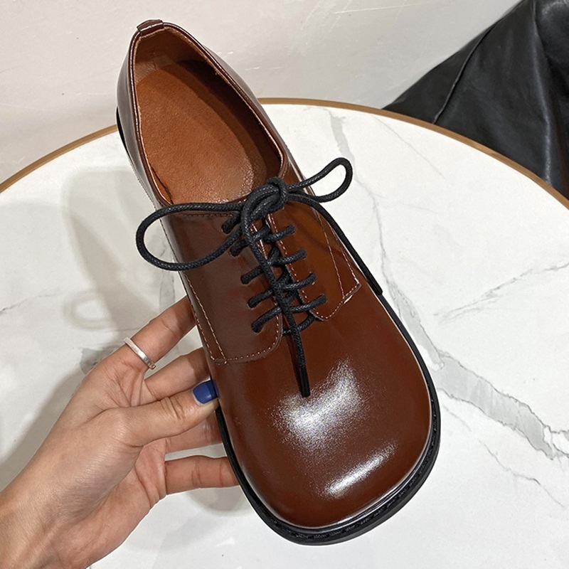 

2021 New Heel Unique Female Shoes Genuine Spring Leather Party Woman Black 2xlo, Brown