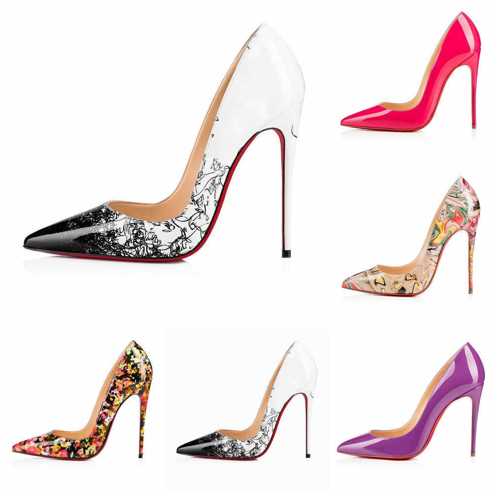 

High Heel So Kate Dress Shoes Red Bottoms Women Dinner Party Christmas Stiletto Heels 8 10 12CM Genuine Leather Point Toe Pumps EUR35-42, Other