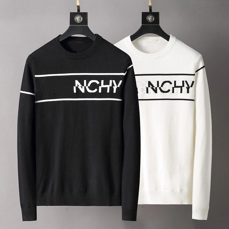 

Men's sweater letter embroidery knitted winter sweatshirt round neck neck long sleeve female designer