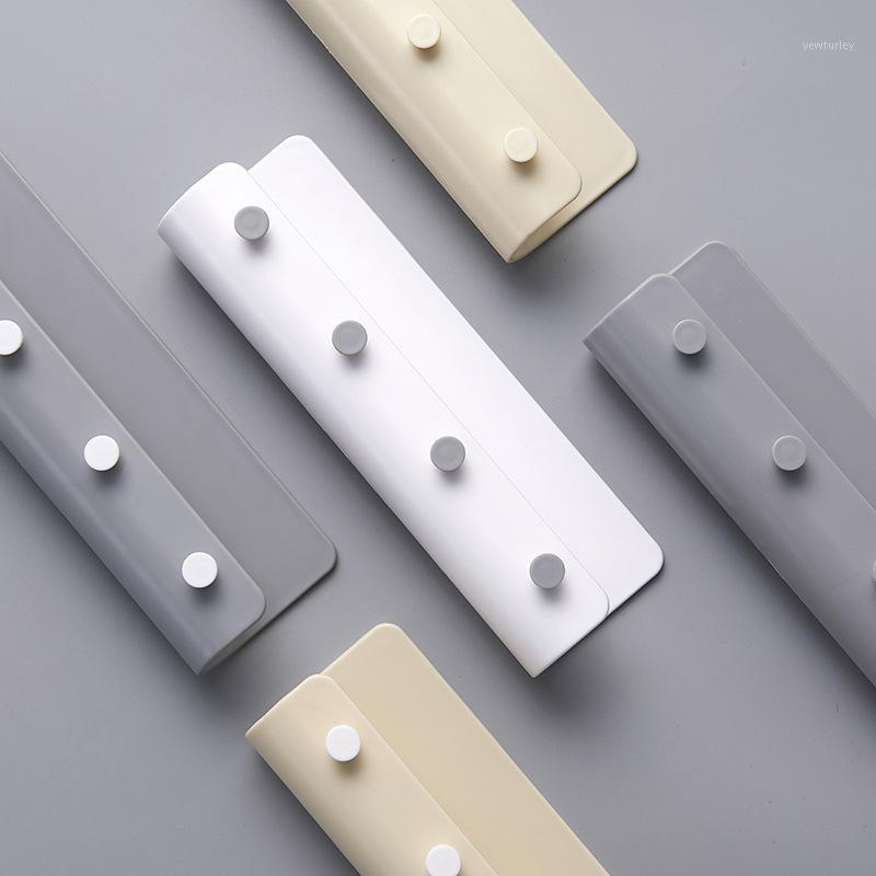 

Home Creative Plastic Hook Free Perforated Wall Hanging Doorway Key Storage Shelves1