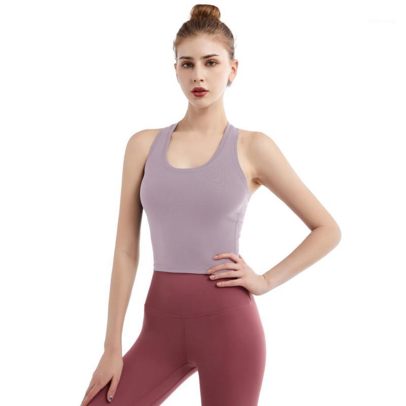 

Woman Stretch Comfort Tight Yoga Vest Sling Running Running Training Fitness Vest Seamless Sports Workout Bra Women Push Up Bra1, As shown
