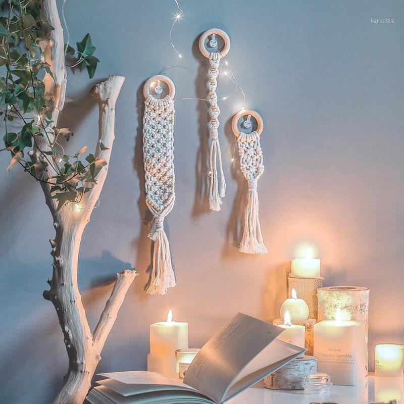 

Nordic Woven Dream Net catcher Decor Pandants Tapestry Hanging Decoration Dreamcatcher Hourse Ornaments DIY Crafts Gifts1