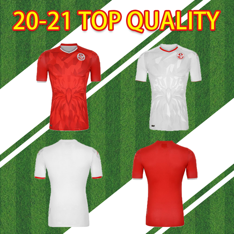 

New 2020 Tunisia Soccer Jerseys 20 21 Home Red #7 MSAKNI #10 KHAZRI Soccer Shirt KHALIFA SASSI MAALOUL Tunisia Football uniform