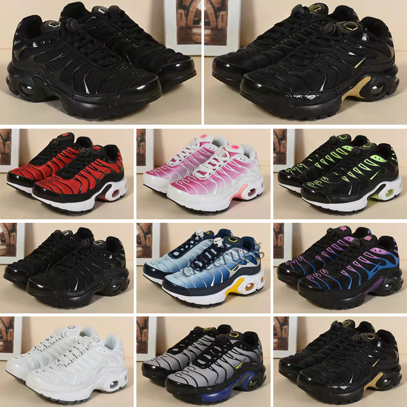 

Infant Plus TN Tuned 1 Kids running shoes Triple Black Cool Grey Children outdoor Trainers OG Tiger athletic boys & girls Infant sneaker, Factory outlet