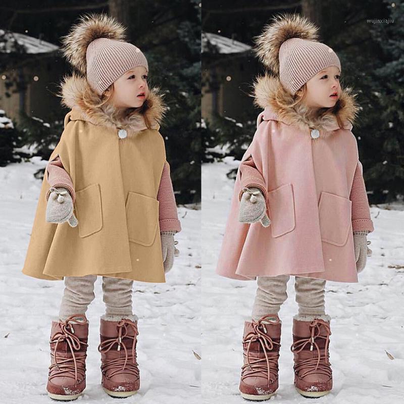 

Baby Kids Girls Windproof Winter Coat trench Thicken Warm Hooded Cloak newborn baby winter jacket kids reflective jacket for kid1, Khaki